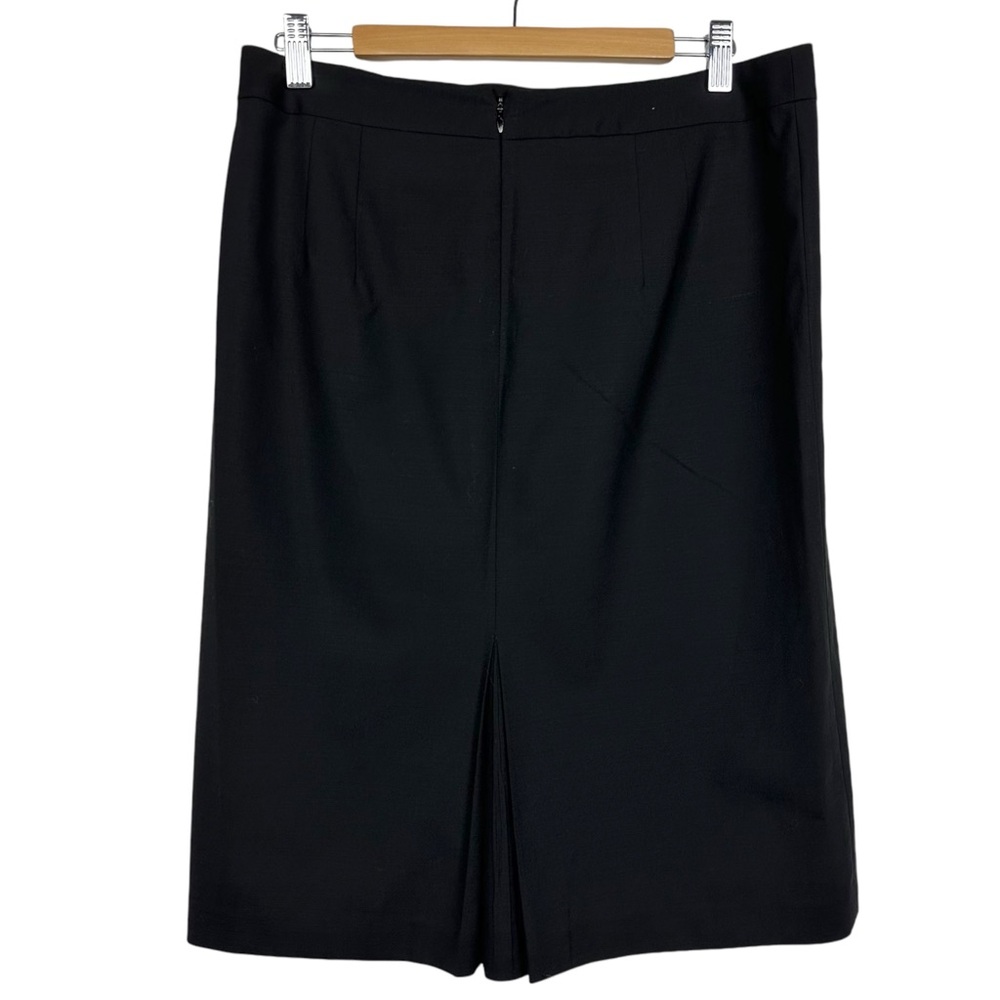 Banana Republic Stretch Wool Blend Knee Length Chic Tailored Pencil Skirt Black - Picture 4 of 10